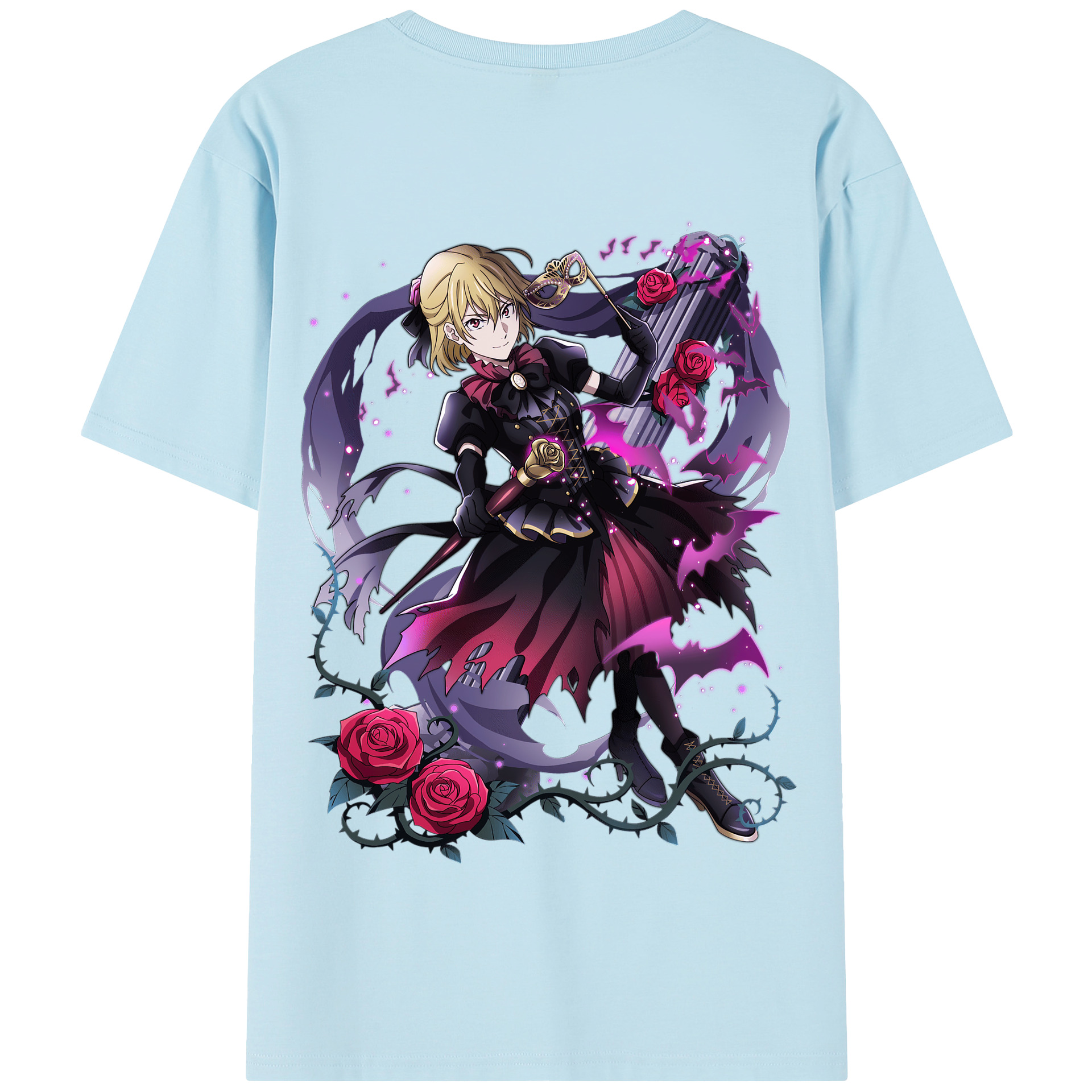 （画像用） 文豪ストレイドッグス Bungo Stray Dogs 綿100％半袖Tシャツ（背面プリント）